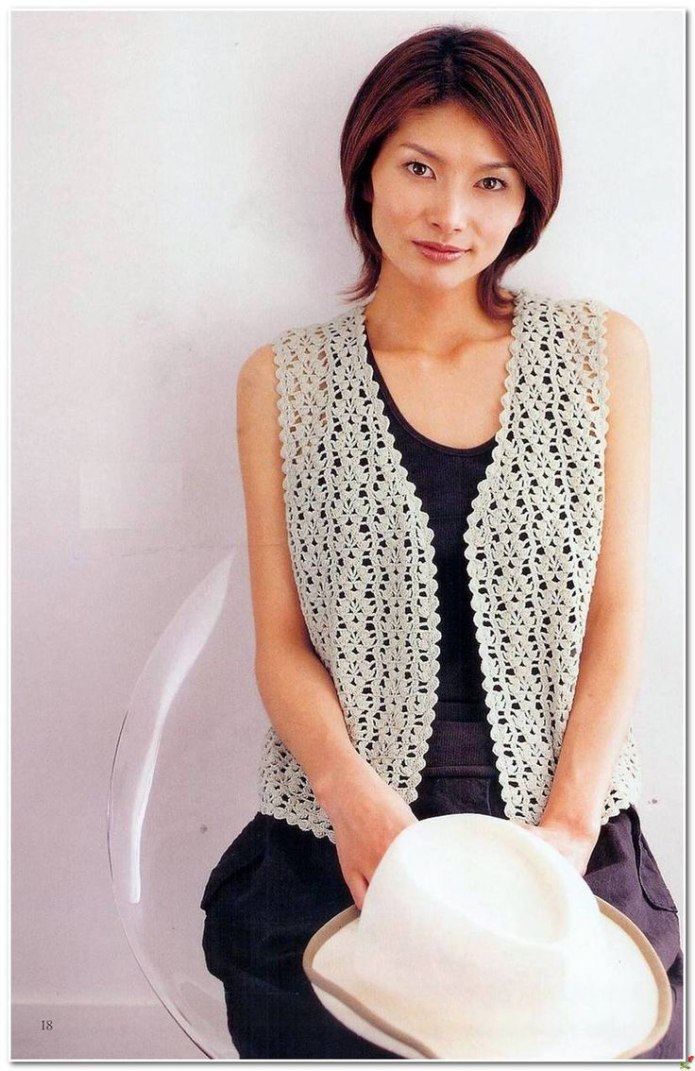 Безрукавка женская крючком