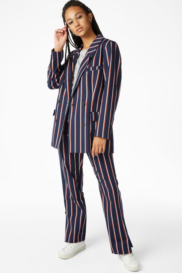 Костюм в полоску женский брючный