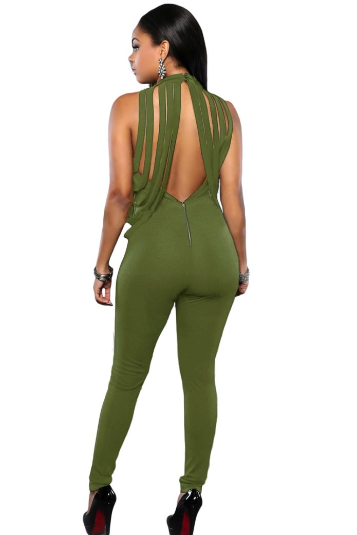 Зеленый комбинезон шорты