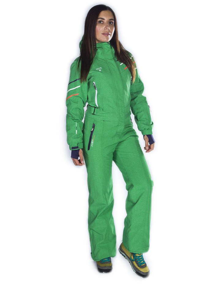 Зеленый комбинезон женский Вечерний