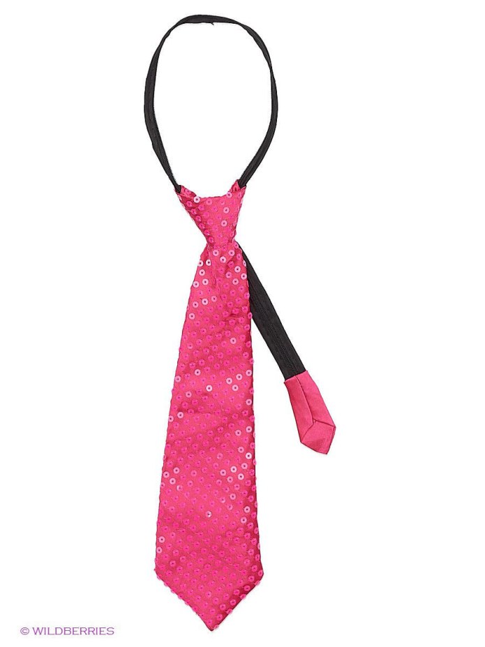 Маскарадный галстук, малиновый