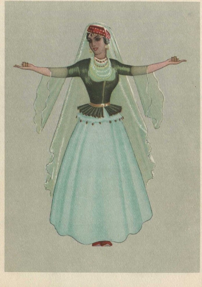 Танцы в национальных костюмах Азербайджана