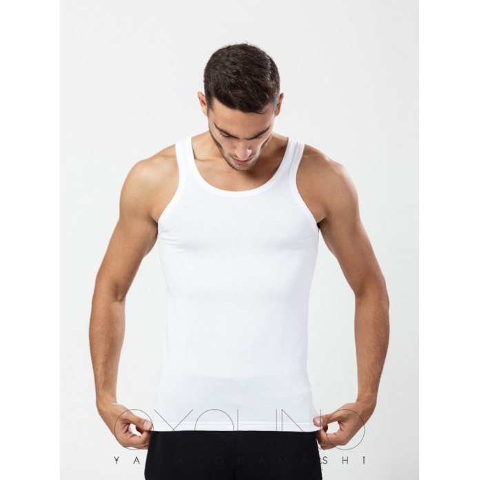 Майка мужская белая