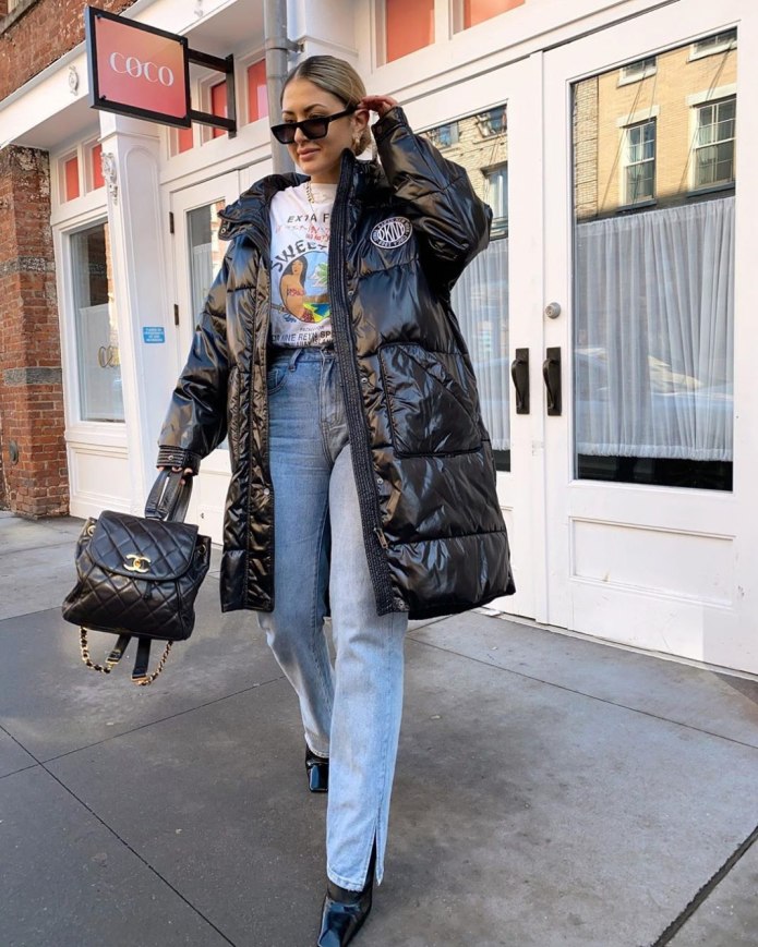 Пуховик оверсайз стрит стайл 2020