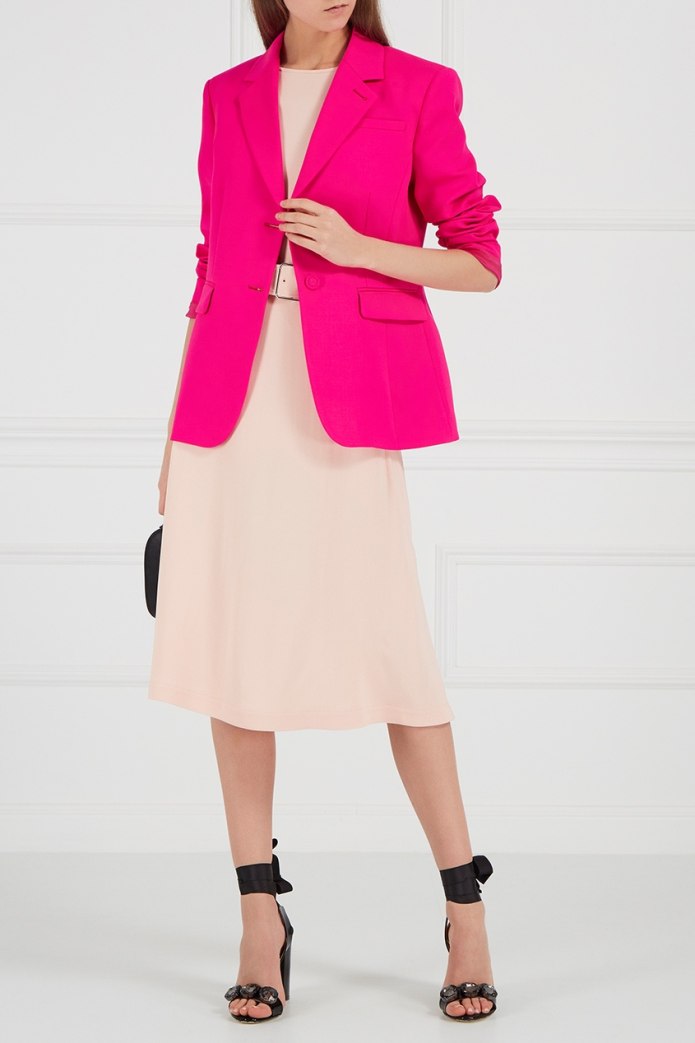 Голубой пиджак женский