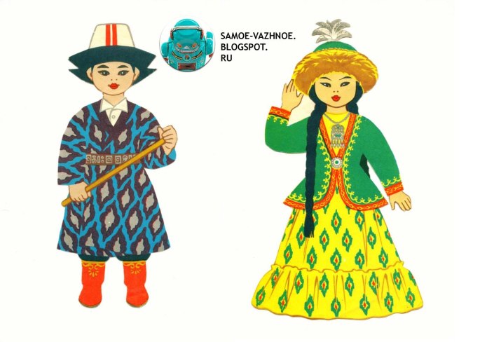 Бумажные куклы в национальных костюмах