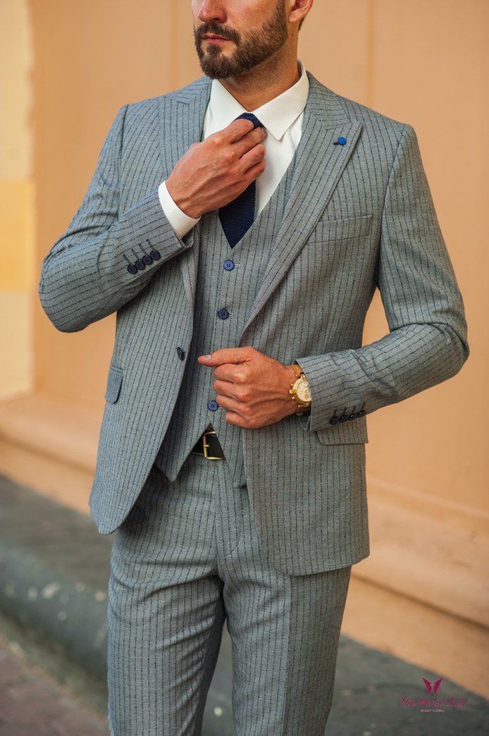 Бриони костюм мужской тройка серый