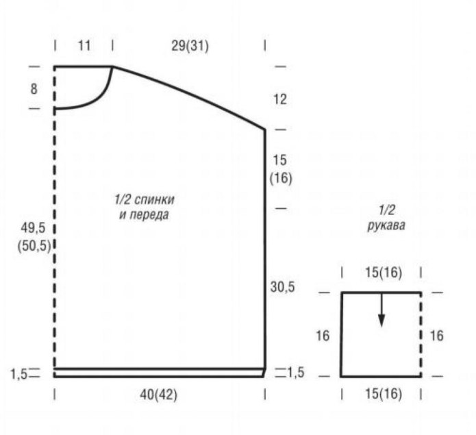 Пуловер женский оверсайз спицами схемы