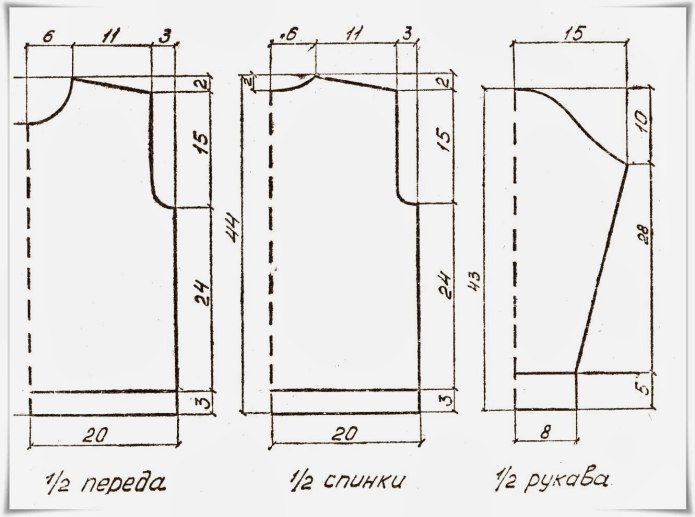 Выкройка вязаной кофточки для девочки 5 лет