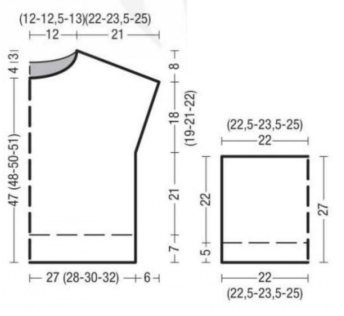 Свитер оверсайз выкройка для вязания