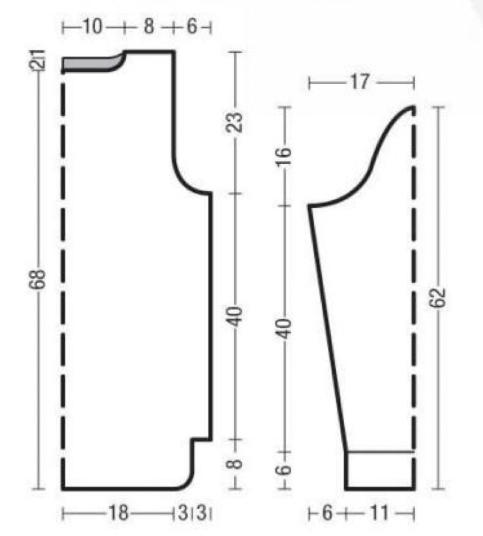 Выкройка свитера с высоким воротом