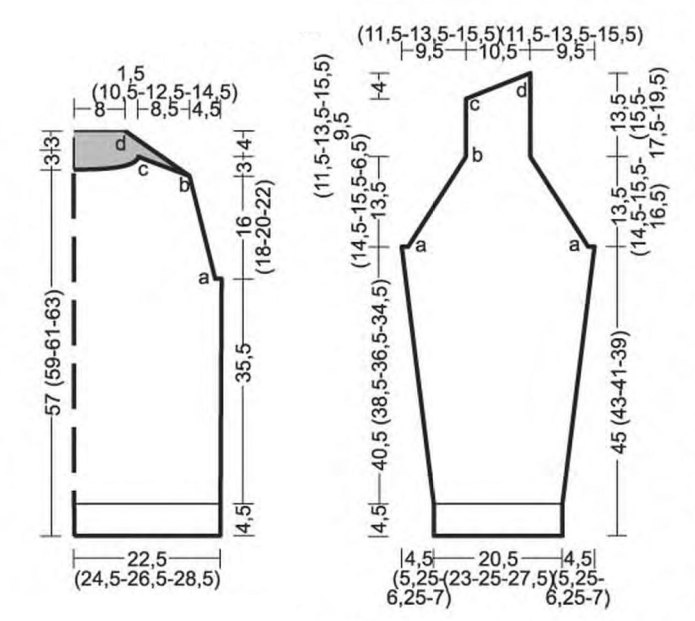 Выкройка реглана для вязания 50 размер