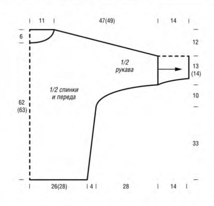 Вязания кимоно крючком выкройка