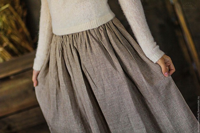 Льняная юбка