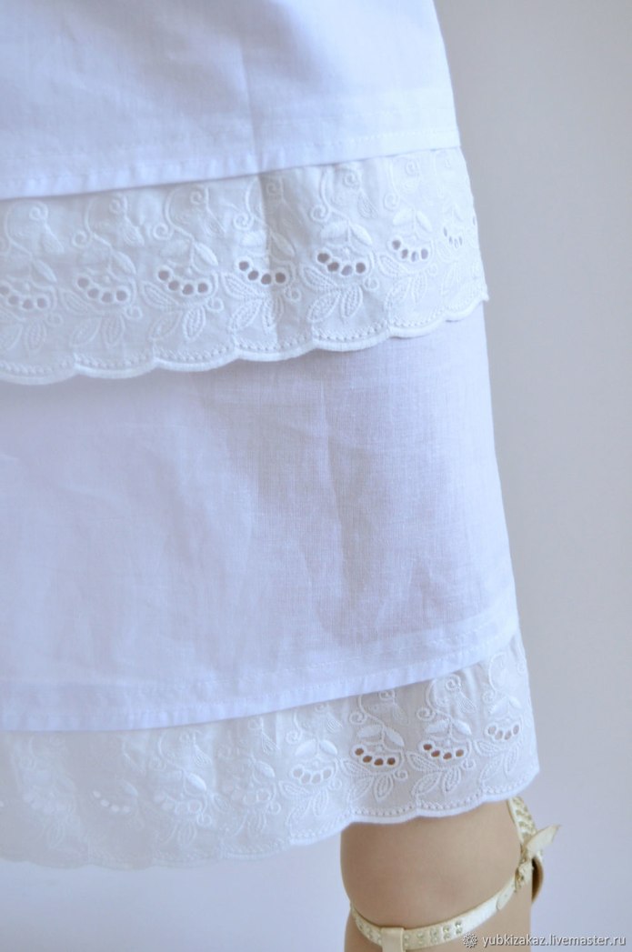 Белая хлопковая юбка