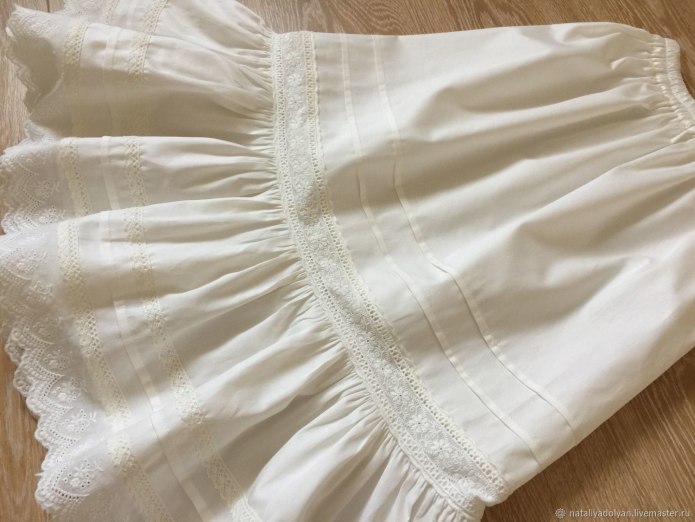 Юбка из хлопкового шитья