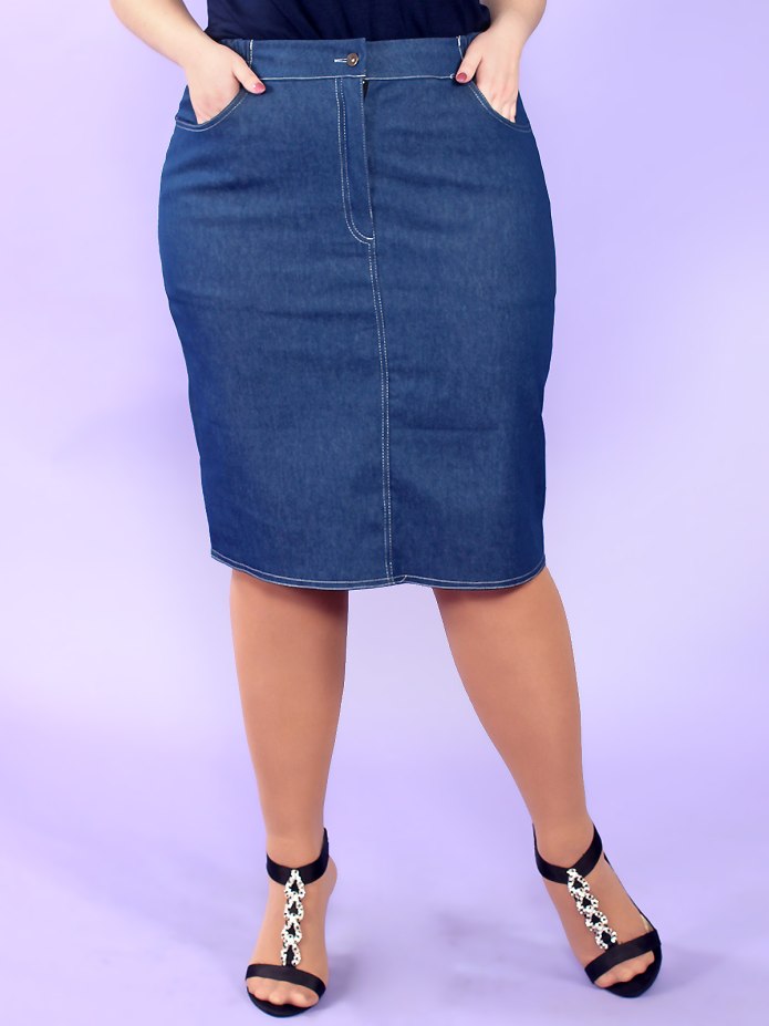 Джинсовая мини юбка