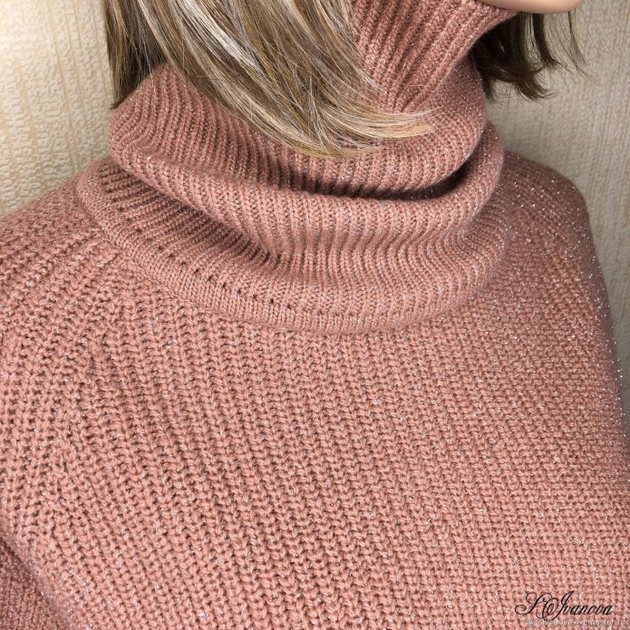 Свитер жемчужной резинкой