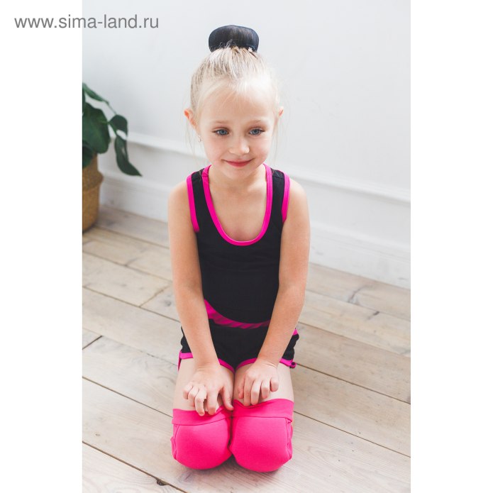 Розова чёрный спортивный топ для девочки