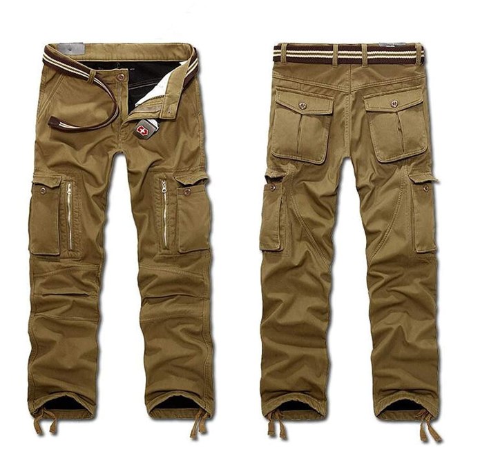 Брюки-карго мужские милитари утепленные