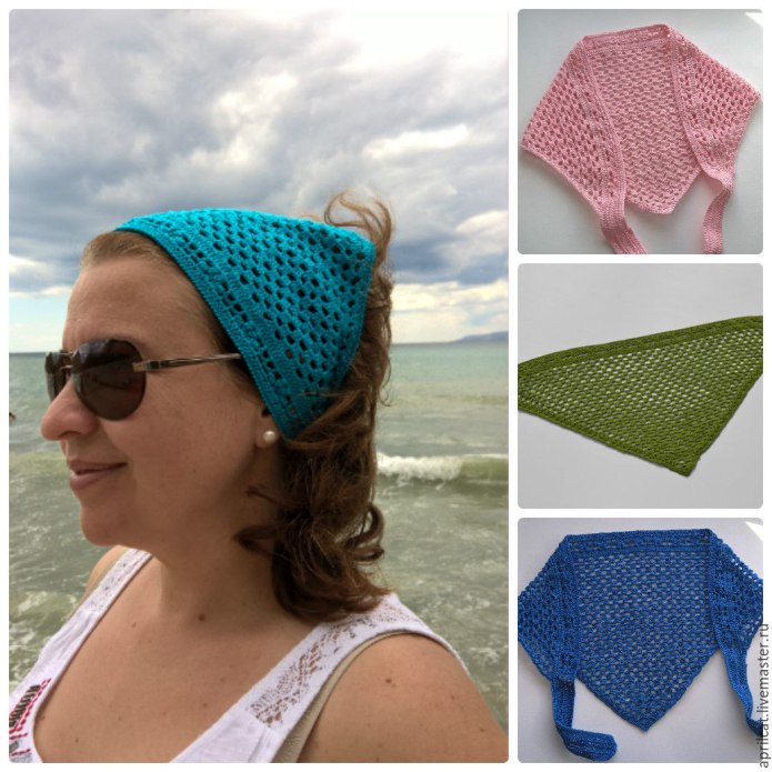Вязаная косынка на лето