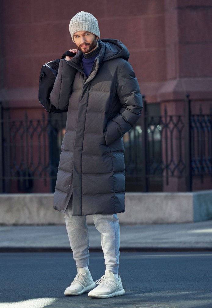 Шапка мужская Uniqlo серая