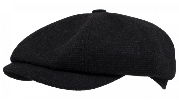 Кепка восьмиклинка черная мужская летняя