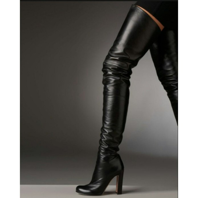 Prada Knee-High Leather Boots