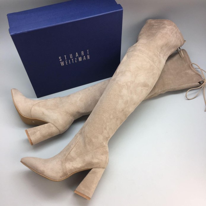 Stuart Weitzman ботфорты бежевые