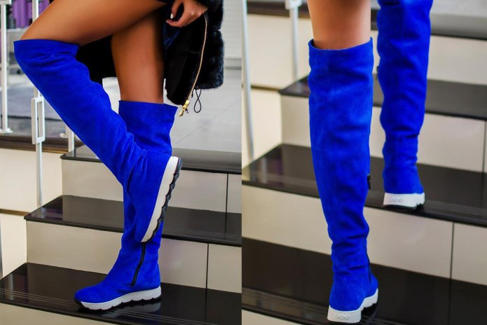 Синие ботфорты