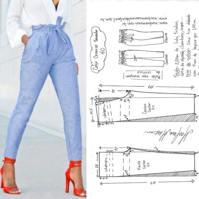 Лекало брюк женских