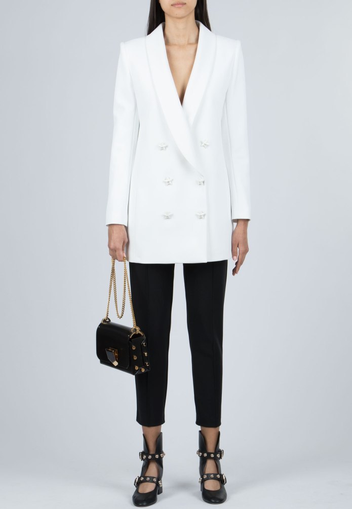 Брючный костюм женский в полоску черный