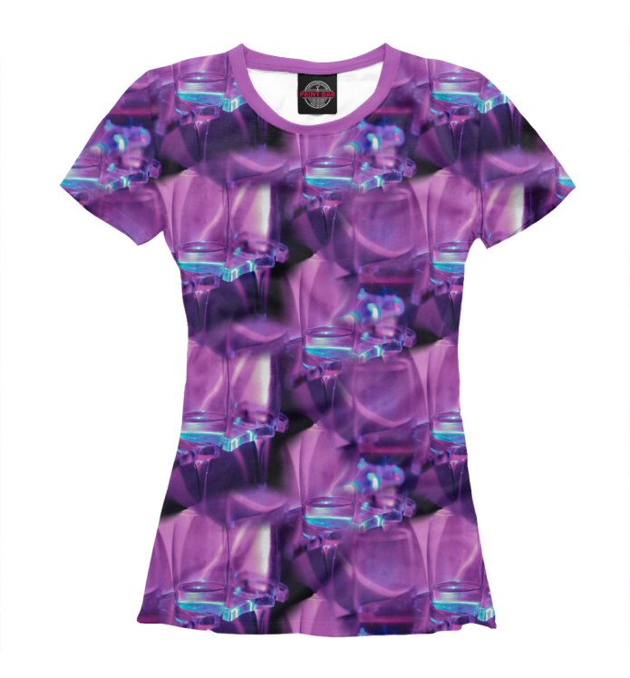 Сиреневая футболка