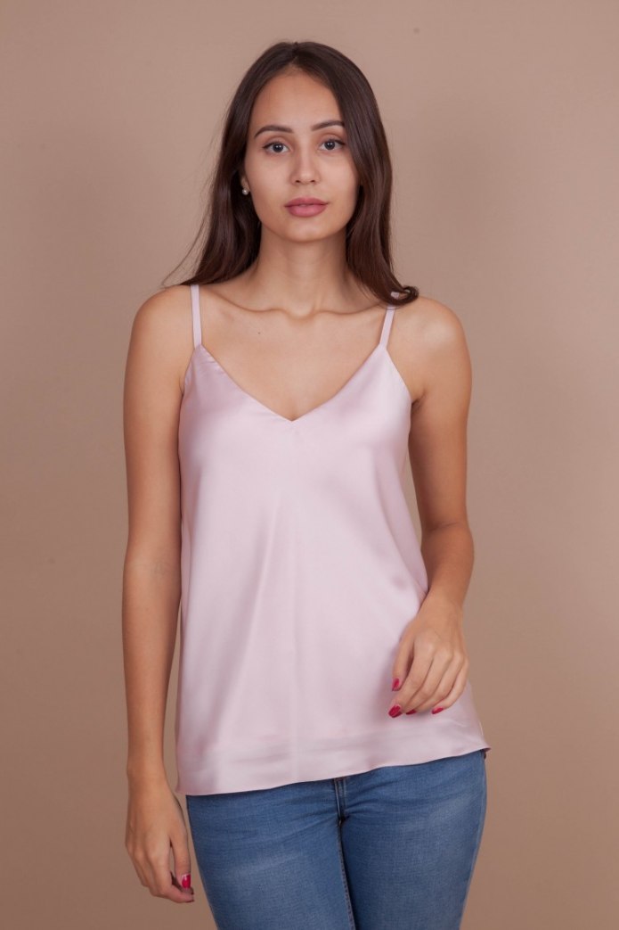 Топ шелковый на бретельках