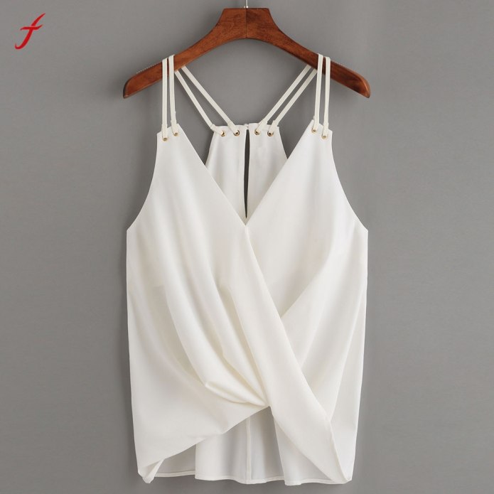 Модные топы на бретельках