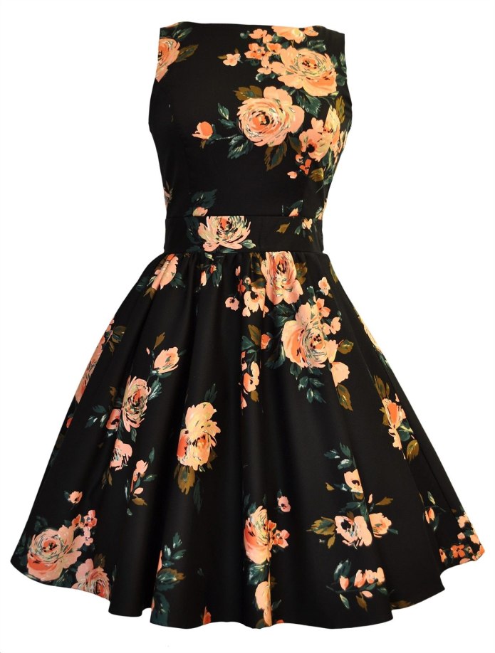 Летние платья с крупными цветами