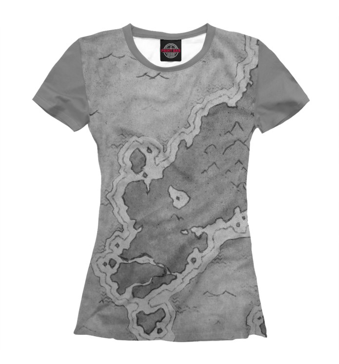 Футболка с картами и девушкой