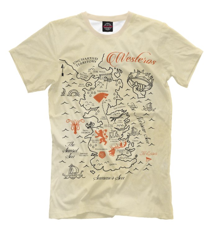 Футболка с принтом карты