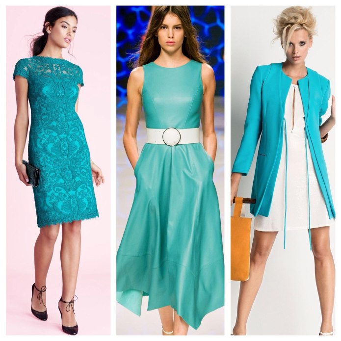 Одежда в бирюзовых тонах