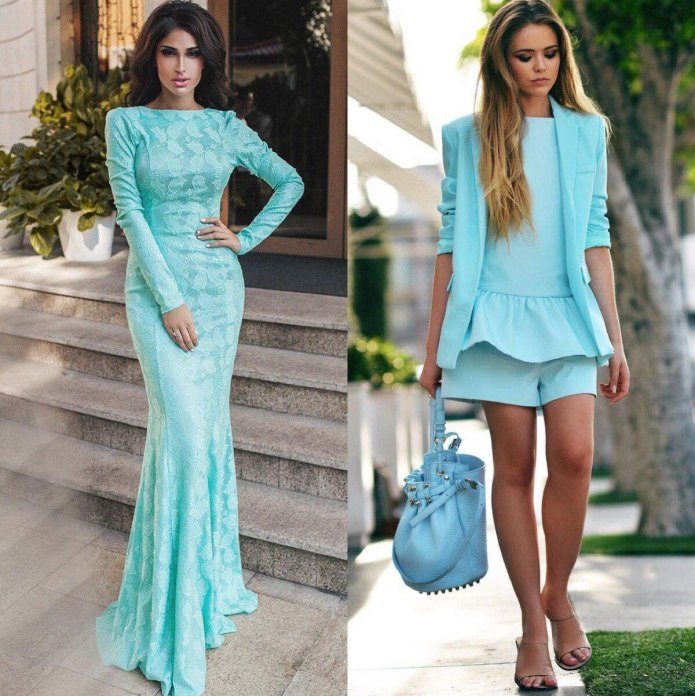 Мятные оттенки в одежде