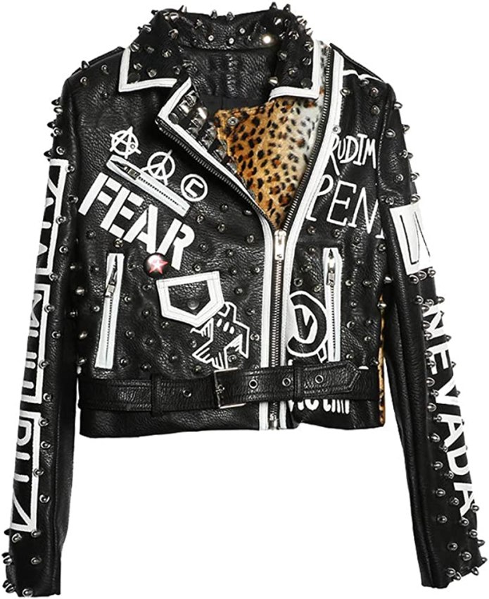 Кожаная Панковская куртка