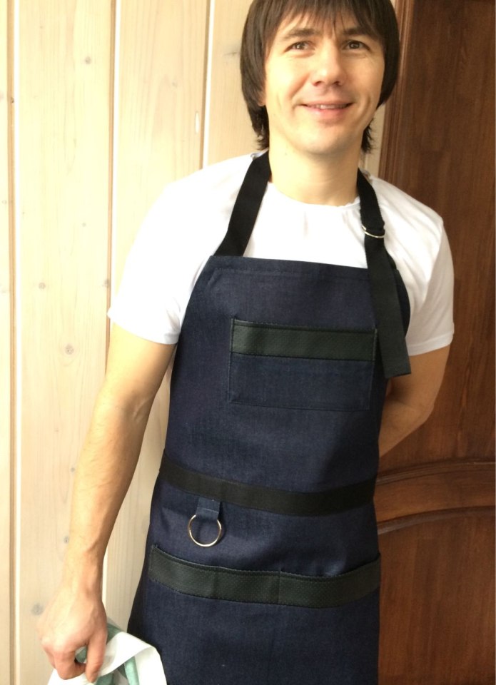 Фартук джинсовый мужской