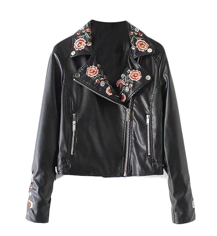 Koton кожаные куртки с вышивкой