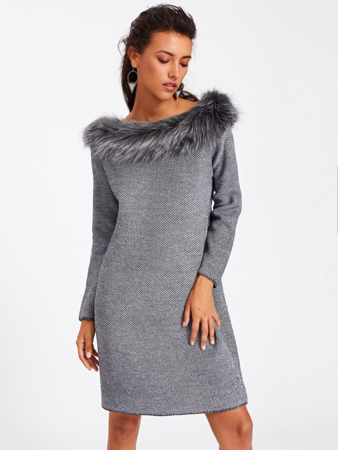 Платье из меха