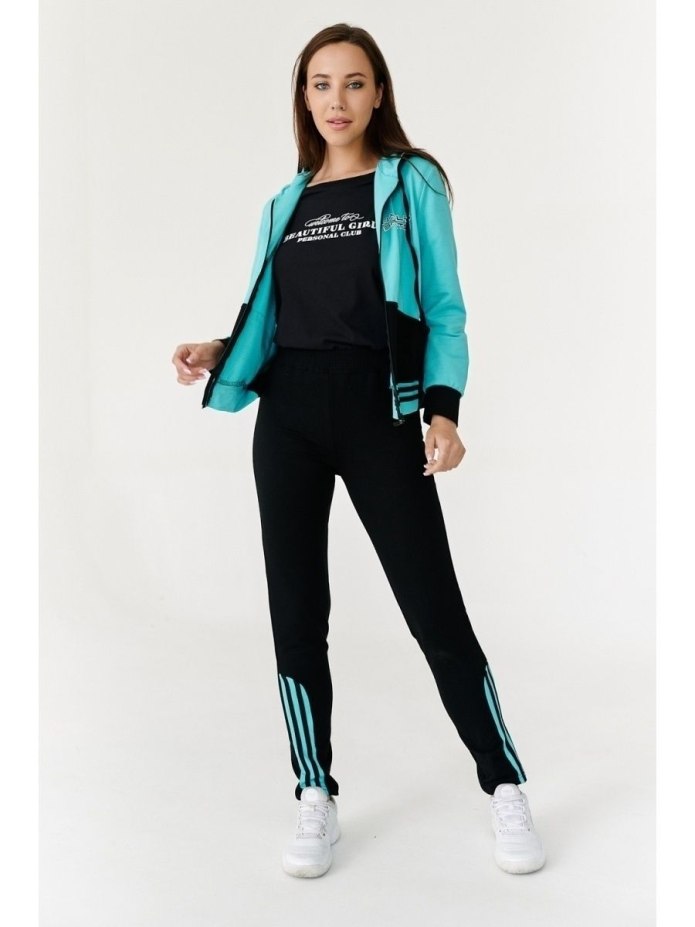 Костюм двойка "744" футер с лайкрой (р-ры: 42-56)