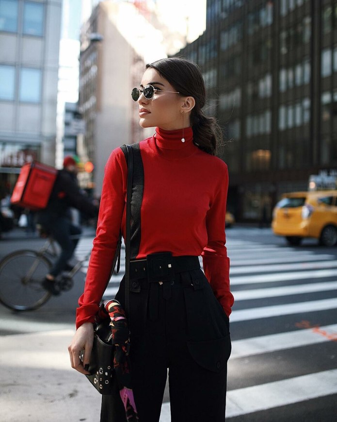 Стильные образ с водолазхкой