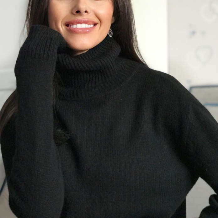 100% Cashemir водолазка женская