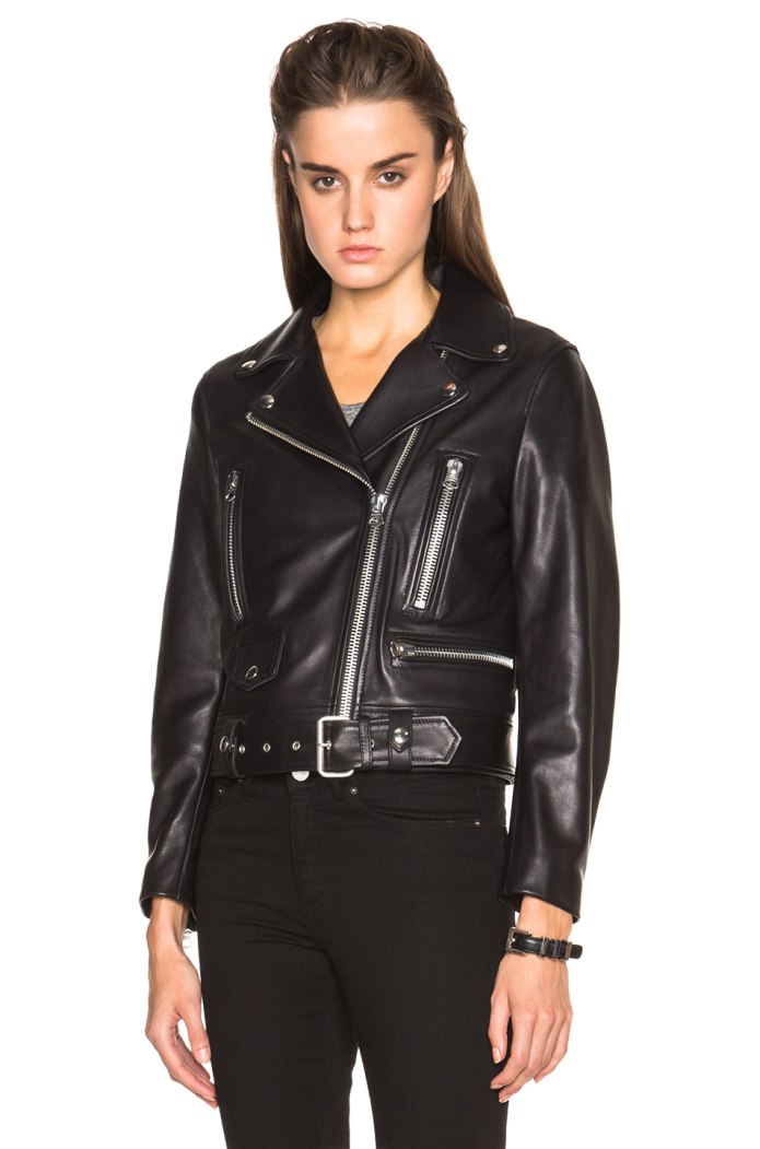 Кожаная куртка acne Studios оверсайз