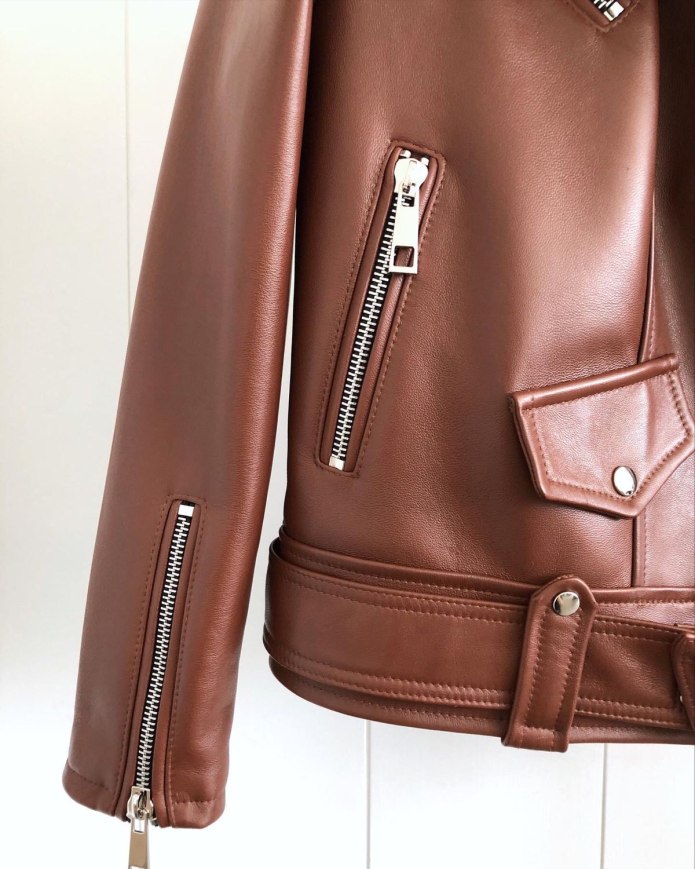 Acne Studios Merlyn Black Leather Biker Jacket