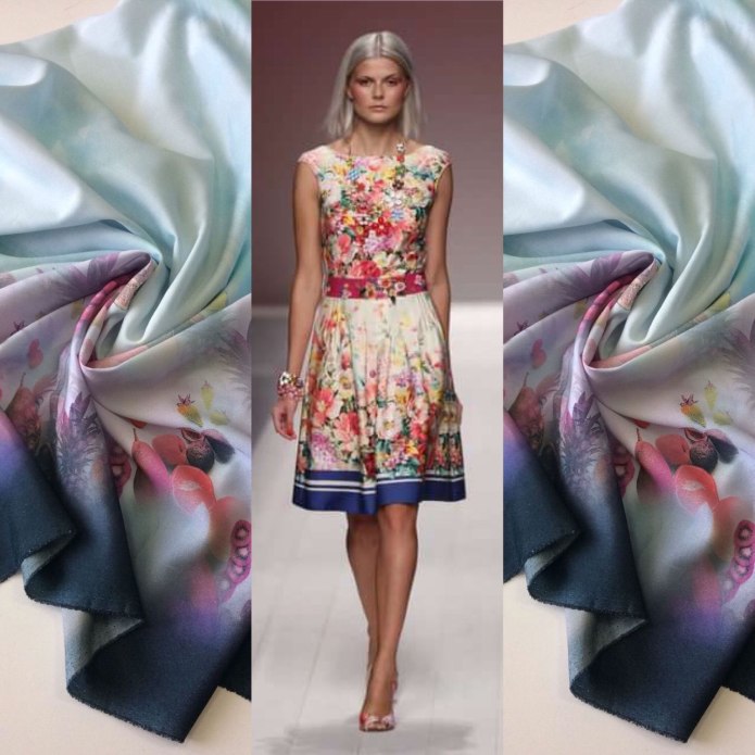 Платье из купонной ткани